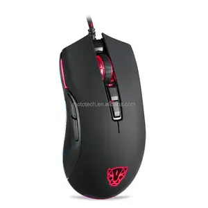 Mouse per Computer retroilluminato RGB Gamer Avago 3050 Mouse da gioco con sensore Mouse ottico USB cablato 4000DPI 7 pulsanti Mouse da gioco PC per LOL