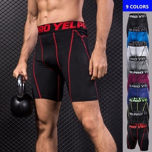 Shorts a compressione con logo personalizzato a marchio privato <span class=keywords><strong>pantaloncini</strong></span> da ginnastica <span class=keywords><strong>sportivi</strong></span> da uomo - Product Image 3