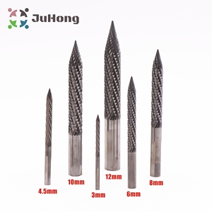 3mm (1/8 ") <span class=keywords><strong>super</strong></span> duro de carburo sólido cortador de Rotary Burr de acero al carbono broca de Taladro neumático poco parche macho de carburo de escariador - Product Image 4