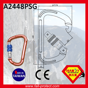 Mosquetón de Montaña con Doble Bloqueo de Rosca y Certificado CE de 22KN - Product Image 4
