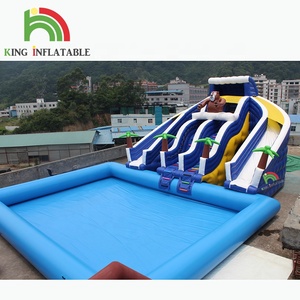 Parc aquatique gonflable Commercial sur le sol, terrain de jeux, avec piscine, - Product Image 4