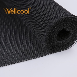 Free Sample Black <strong>6mm</strong> Thickness Honeycomb Polyester air <strong>Mesh</strong> Spacer Knit <strong>Fabric</strong> With 4mm Meshhole
