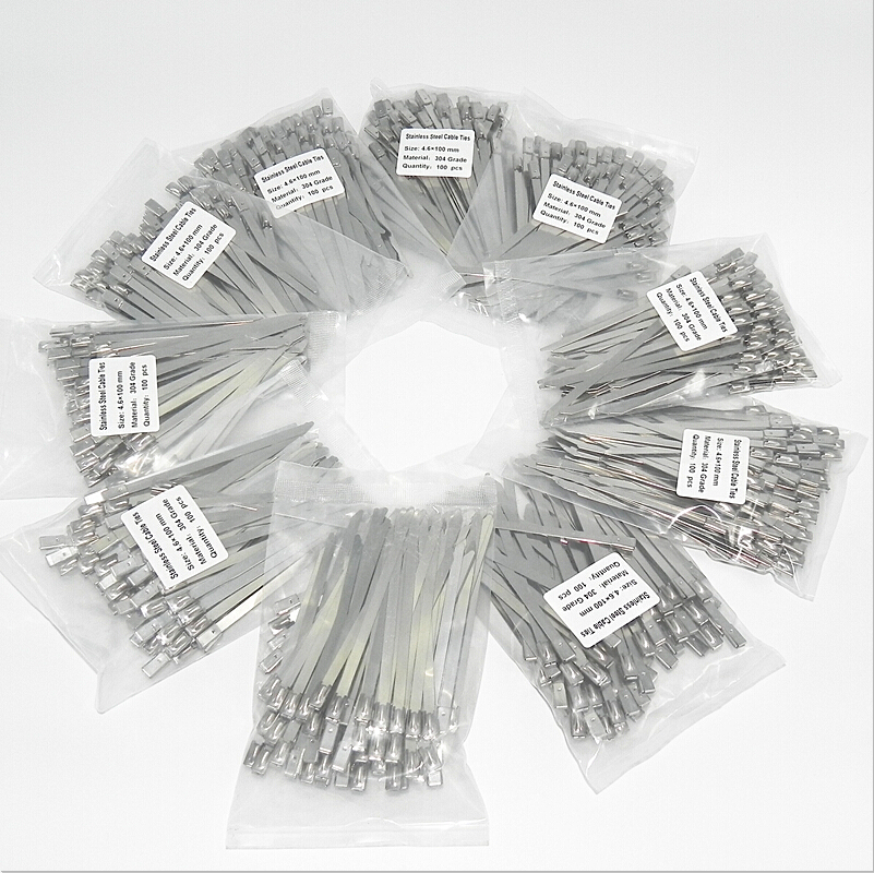 Металлические застежки-молнии для проводов из нержавеющей стали, ремни 12*200 мм, Новинка