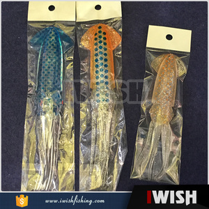 Trolling de 9 pulgadas con tubo de plástico en pesca de calamar hecho a mano del rey señuelos - Product Image 3