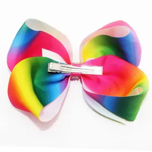 Wholesale fashion ribbon hair bow making supplies Fashion Jojo Siwa Hairbows Accessories For Child fashion hairpin hair clips