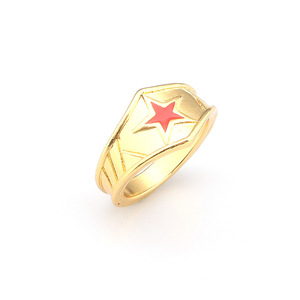 Anillo <span class=keywords><strong>de</strong></span> Plata y Oro <span class=keywords><strong>de</strong></span> la Mujer Maravilla, Regalo <span class=keywords><strong>de</strong></span> Superhéroe <span class=keywords><strong>de</strong></span> <span class=keywords><strong>DC</strong></span> <span class=keywords><strong>Comics</strong></span> para Ella - Product Image 3