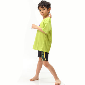 T-shirt pour enfants respirant, anti-humidité, écologique, à impression numérique unie, pour le sport et la salle de sport - Product Image 3