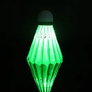 NEW Bright rainbow flashing led badminton shuttlecock for night