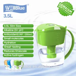 Pichet de filtre à <span class=keywords><strong>eau</strong></span> antioxydant de 3,5 l/pichet alcalin <span class=keywords><strong>eau</strong></span> de puits bleu - Product Image 5