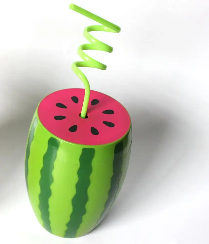 Новое поступление, пищевой полипропиленовый материал, креативная пластиковая пляжная чашка в форме половины арбуза, фруктов