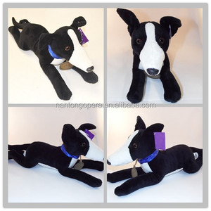 Peluche OEM ODM di Levriero <span class=keywords><strong>Bianco</strong></span>, Nero e Grigio, Morbido Giocattolo a Forma di Cane - Product Image 4