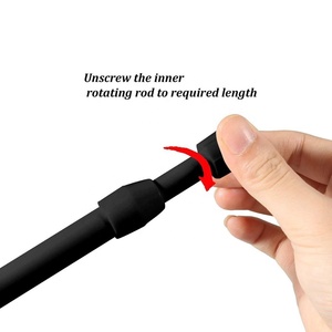 Asta per tenda da doccia con barre per armadietto in acciaio per molle regolabili a tensione - Product Image 2