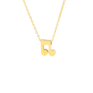 Nuovi Design 2024 <span class=keywords><strong>Collana</strong></span> con Nota Musicale in Acciaio Inossidabile Collane con Simboli per Donne - Product Image 2
