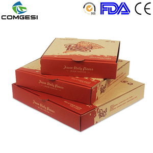 Popolare carta Kraft patatine fritte tazze da portare via scatola di cartone Pizza insalata pane scatola con manico logo Design personalizzato - Product Image 5
