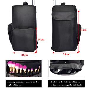 Extra Large Nylon Beauty Trolley Makeup Suitcase Cosmetic Rolling Case Hairdressing Organiser - Product Image 5