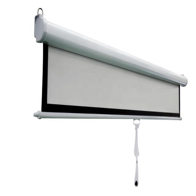 1:1 Factory Cheap Manual Self-lock Projector Screen Manual Pull Down Projection Screen