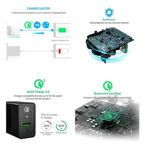 Mini Estilo Al Por Mayor de control de calidad 3.0 usb cargador de Pared Cargador de Móvil Para Todos Los Teléfonos Inteligentes - Product Image 6