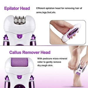 4 <span class=keywords><strong>en</strong></span> 1 recargable dama depiladora eléctrica de afeitar de pelo para las mujeres la eliminación de pelo de belleza cara <span class=keywords><strong>piernas</strong></span> axila - Product Image 3