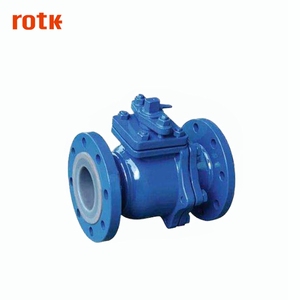 DIN estándar ANSI estándar de acero inoxidable cuerpo de flúor PTFE asiento 2 pc tipo de brida válvula de bola flotante - Product Image 5