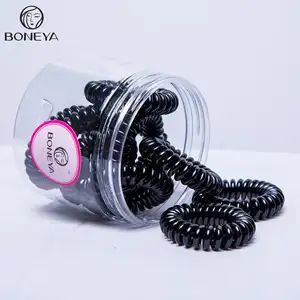 2021 Hot black and white phone line hair ring hair ties for women and girls