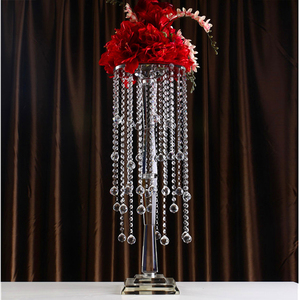 Hermoso <span class=keywords><strong>de</strong></span> pie decoración <span class=keywords><strong>de</strong></span> <span class=keywords><strong>la</strong></span> boda alto <span class=keywords><strong>candelabro</strong></span> <span class=keywords><strong>de</strong></span> cristal - Product Image 1