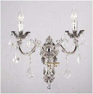 Cổ Điển Vàng Pha Lê Tường Ánh Sáng Lịch Thi Đấu Bạc Tường Sconces Đèn Pha Lê Tường Chân Đế Ánh Sáng Miễn Phí Vận Chuyển MD8861 - Product Image 1