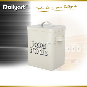 Retro Vintage Clássico Cão Conjunto Recipiente De Armazenamento De Alimentos Para Animais de Estimação Trata, Box-Creme - Product Image 3
