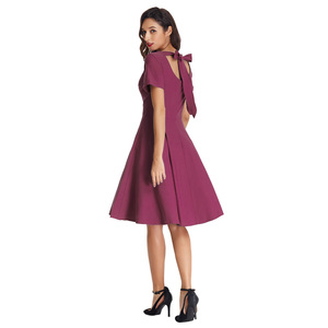 BP000210 สั้นคอไวน์ VINTAGE Retro Retro 50 S Swing <span class=keywords><strong>DRESS</strong></span> - Product Image 4