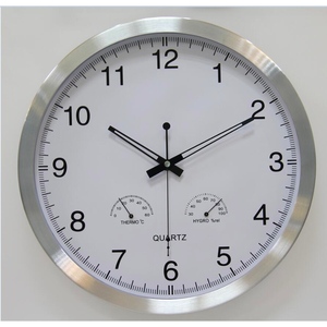 Hottest Bán thiết kế hiện đại 12 inch nhôm kim loại trường hợp im lặng Phong trào thạch anh trang trí trang trí kỹ thuật số Đồng hồ treo tường - Product Image 3