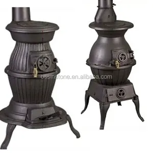 Cast Iron Wood Stove Type Wood Burning Fireplaces pot belly cooking stove