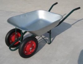 Amérique du sud type double roue brouette de construction avec plateau en acier - Product Image 5