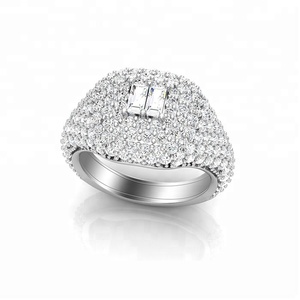 <span class=keywords><strong>Mlle</strong></span> Bijoux Nouveau Design Hip Hop Bijoux 18 <span class=keywords><strong>k</strong></span> Diamant Bague - Product Image 4