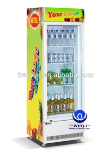 Réfrigérateur <span class=keywords><strong>vitrine</strong></span>/supermarché de <span class=keywords><strong>petite</strong></span> taille avec système de refroidissement direct de 198 L, porte en verre, refroidisseur de boissons, congélateur - Product Image 2