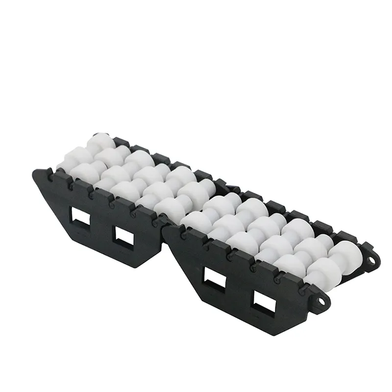 Cadre de H580-32 en acétal POM (noir) et rouleau en Polyamide PA (blanc) Guide latéral de rouleau