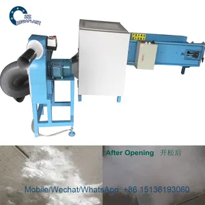 Automatische granaat polyester fiber kaarden opening recycling machine