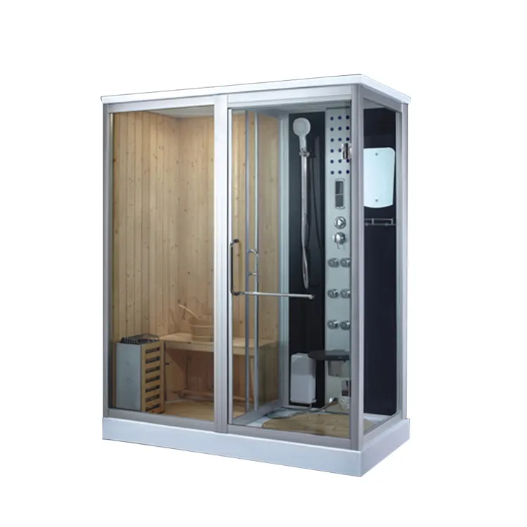 Nova moda preço vapor sauna seca sauna sala de banho com duche