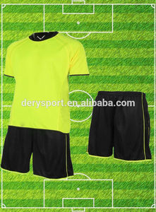 Deere yellow high quality blue soccer jersey 2015 made in China - Product Image 1