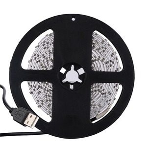 <span class=keywords><strong>Bande</strong></span> lumineuse blanche <span class=keywords><strong>led</strong></span> 3528, 5V, USB, 60led/m, ruban de support auto-adhésif, rétro-éclairage de télévision, de PC, avec câble usb - Product Image 6