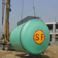 Fiberglass underground fuel oil storage tank for service station