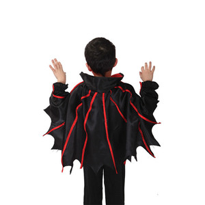 Niños de halloween cosplay niños vampiro Conde traje para niños negro tulle partido capa ropa - Product Image 2