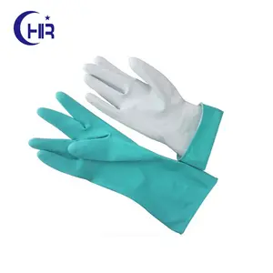 Gants industriels en nitrile vert résistant aux produits chimiques