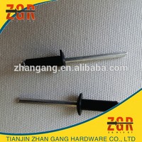 Fournisseur de quincaillerie ZGR, rivets aveugles en aluminium de type ouvert à tête bombée 5050 de couleur, DIN 7337, prix d'usine
