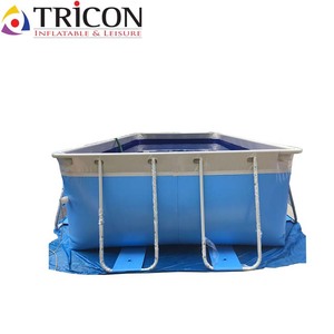 Bán Nóng Phong Cách Mới Bền Chắc Vải PVC Chống Đâm Thủng Khung Kim Loại Bể Bơi Với Mặt Đất Mat - Product Image 2