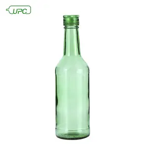 355ml için soju yeşil şarap cam şişe içecek