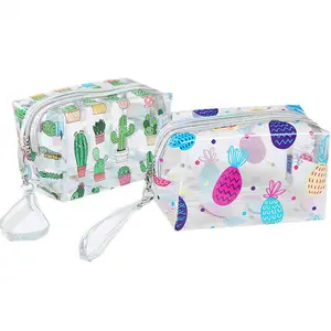 Travel PVC Cosmetic Bags Transparent Zipper Small Female Summer Necessary Beauty Make Up Toiletry Bag Organizer Case