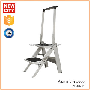 Usine prix <span class=keywords><strong>TUV</strong></span> certificat deux résistance <span class=keywords><strong>au</strong></span> glissement étapes échelle en aluminium utilisé pour la bibliothèque - Product Image 1