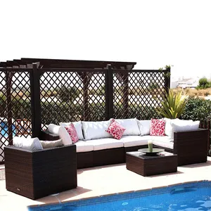 Best Selling Tuin Rotan Rieten Bank Ronde Outdoor Sofa Set Sectionele