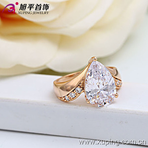 13193 Xuping 18K color oro elegante anillo de <span class=keywords><strong>compromiso</strong></span> estilo pavé de joyas con <span class=keywords><strong>solitario</strong></span> para mujeres - Product Image 4