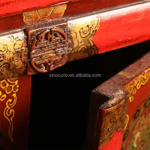 Chinese Cabinet Antique Reproduction Chinese Antique Living Room Hand Painted Furniture Reproduction Tibetan Cabinet