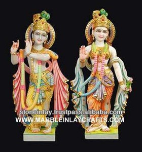 Statue de Radha Krishna en marbre - Product Image 1